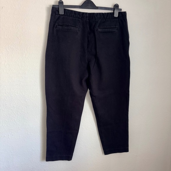 Everlane Black Dream Pant Elastic Waist Pintuck Tapered Trouser XL - Picture 2 of 14